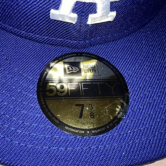 NEW: SZ 7 3/8: LOS ANGELES DODGERS 2020 WORLD SERIES LOGO FITTED HAT: 60244521 - Picture 2 of 7